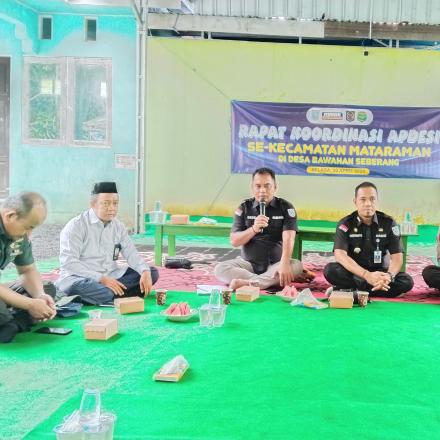 Rapat Kordinasi Apdesi Se Kecamatan Mataraman Di Desa Bawahan Seberang